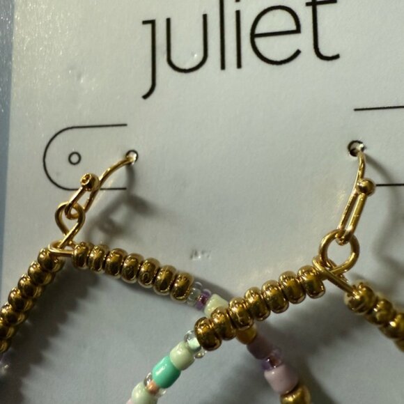 Beaded Hoop Earrings Sensitive Skin - Picture 4 of 6